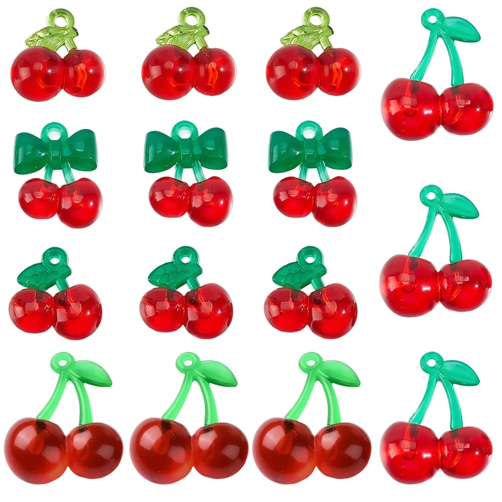 Pendentifs cerise rouge anti-ternissement pour réparer et créer des bijoux sans défaut