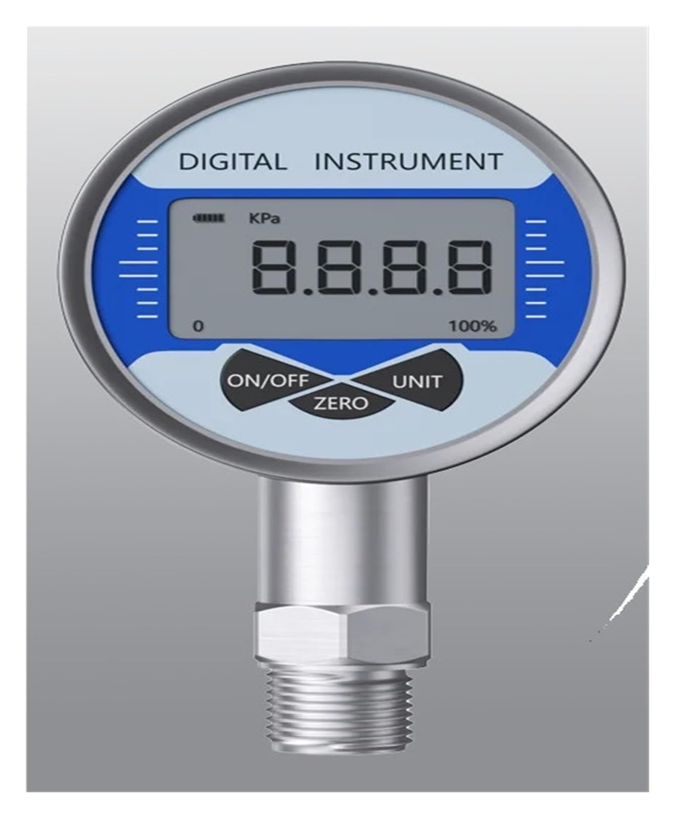 Manómetro hidráulico Digital 400BAR 600Bar instrumento de medición de presión medidor G1-4 M20-1.5 1-4 manómetro Digital(Npt1-2 Radial,0-10bar absolute)