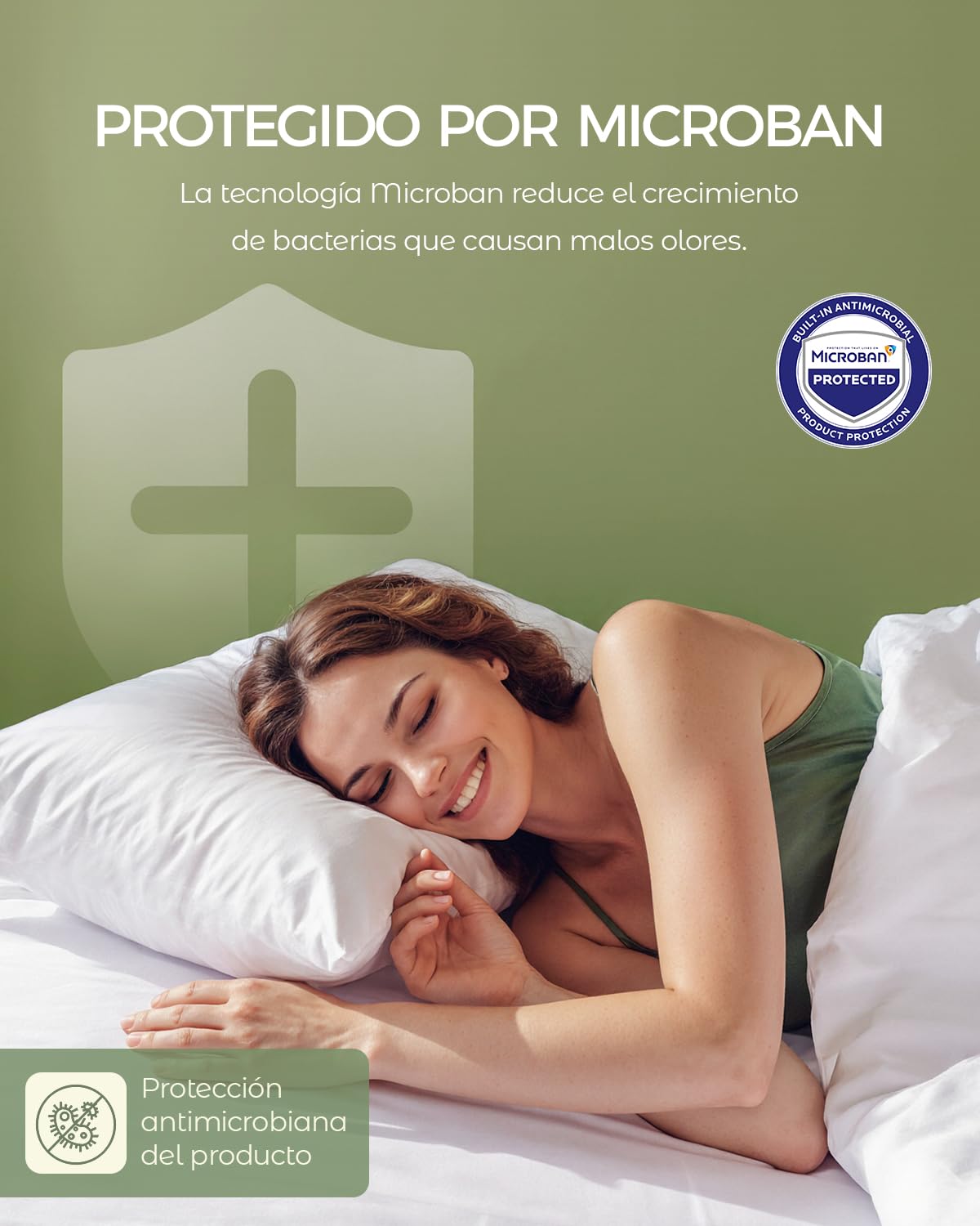 FAUNNA Fundas para Almohada 50 x 70 cm, Pack de 4, Blancas, 100% algodón, antiácaros y antiolor, con Cremallera, Lavables a máquina, para Almohadas de Cama