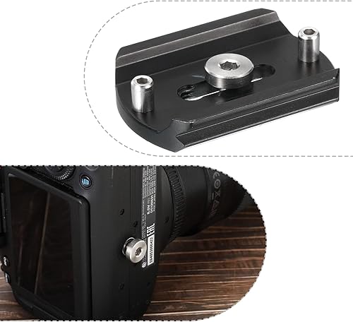 Miniatura 5 de PATIKIL Tornillo trípode de liberación rápida de 1/4"-20 roscas de 0.512 in de longitud, paquete de 3 tornillos de ranura hexagonal de acero