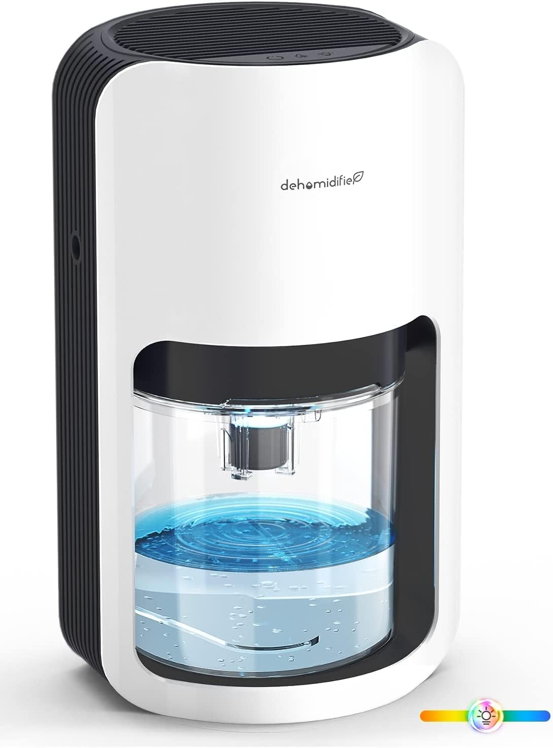 Dehumidifiers, Small Dehumidifier 42oz , Portable Dehumidifier for home (320 Sq.Ft) with Auto Shut Off and 7 Colors LED Lights, Ultra Quiet for Home,Wardrobe, Closet, Bathroom, Bedroom, Trailer, RV