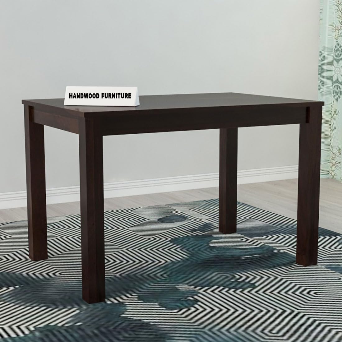 HANDWOOD FURNITURE Sheesham Wood Dining Table (45x30 Inch) | Multi-Purpose uses Home and Office Desk | Dining Room Furniture | Wooden 4 Seater Dining Table(Walnut Finish) -DIY(Do-It-Yourself)