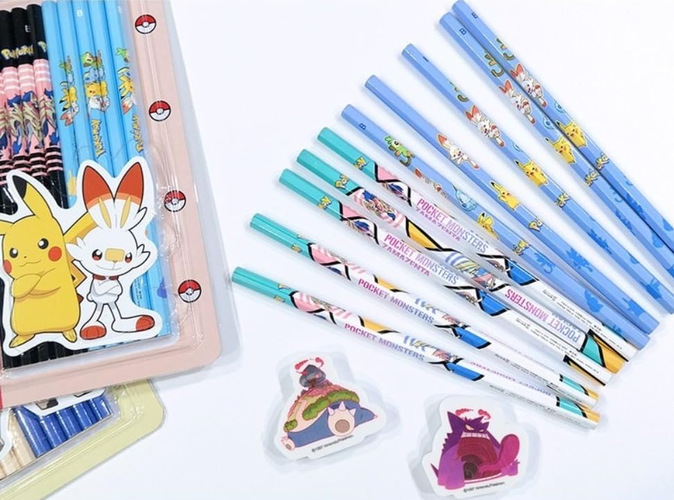 Set de 10 lápices B Pikachu con 2 borradores miniatura 4