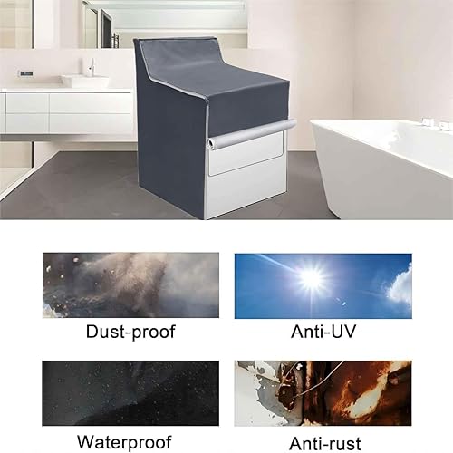 Miniatura 3 de Ericlin Paquete de 2 fundas para lavadora y secadora, cubierta de carga superior para lavadora y secadora, cubierta protectora a prueba de polvo,