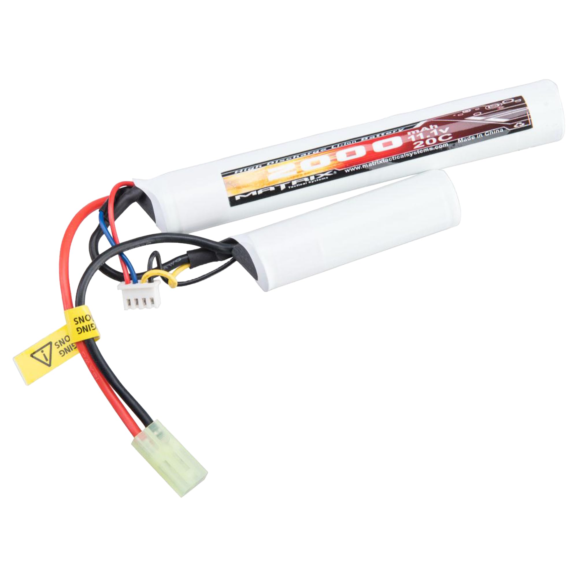 Evike Airsoft - Matrix High Performance 11.1V Butterfly Type Airsoft Li-Ion Battery (Model: 2000mAh - 15C / Small Tam)