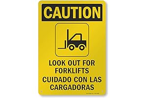 SmartSign "Caution - Look Out For Forklifts" Safety Sign