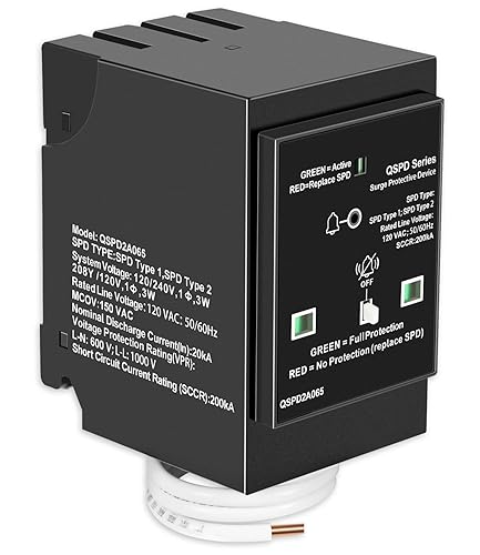 Replacement for Siemens QSPD2A065P Plug-in Surge Protection Device, 2-Pole 65kA