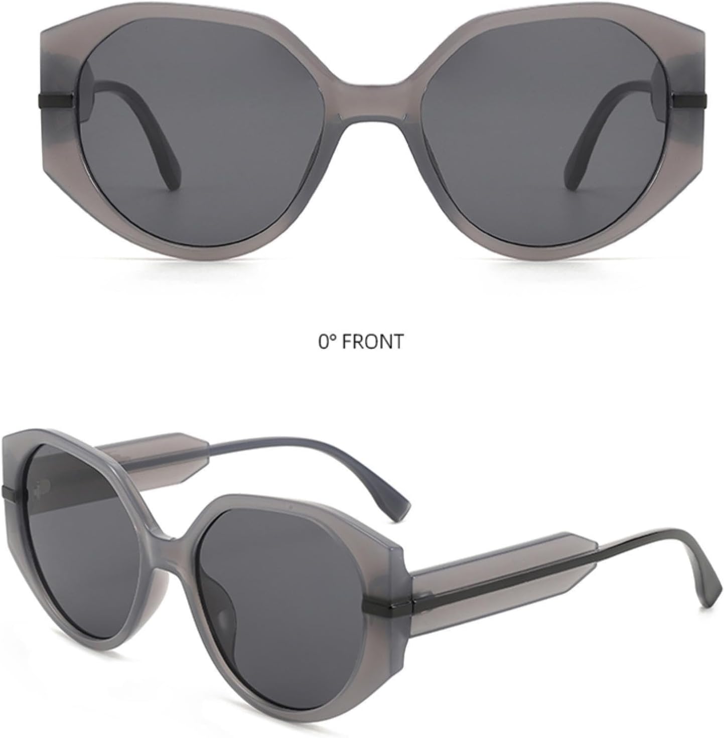 Full-frame Round Fashion Sunglasses for Men and Women Holiday Travel Sunscreen Sunglasses Uv Joker.