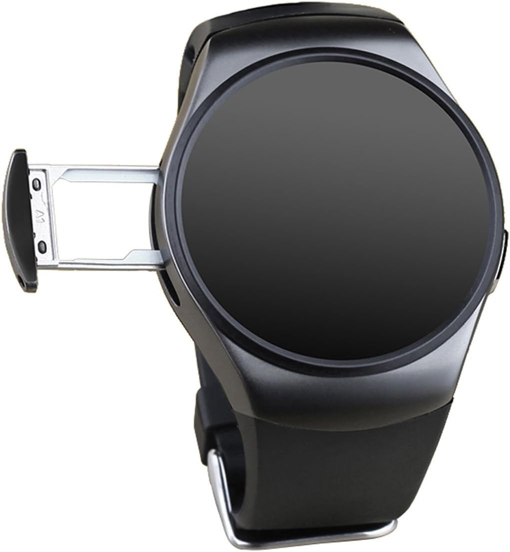 [Waterproof] Bluetooth Smart Watch Touch Screen SmartWatch Sync Notifications/Excerise Tracker/Anti Lost for Baby Pet Smart Watch for Android & iOS8_Black