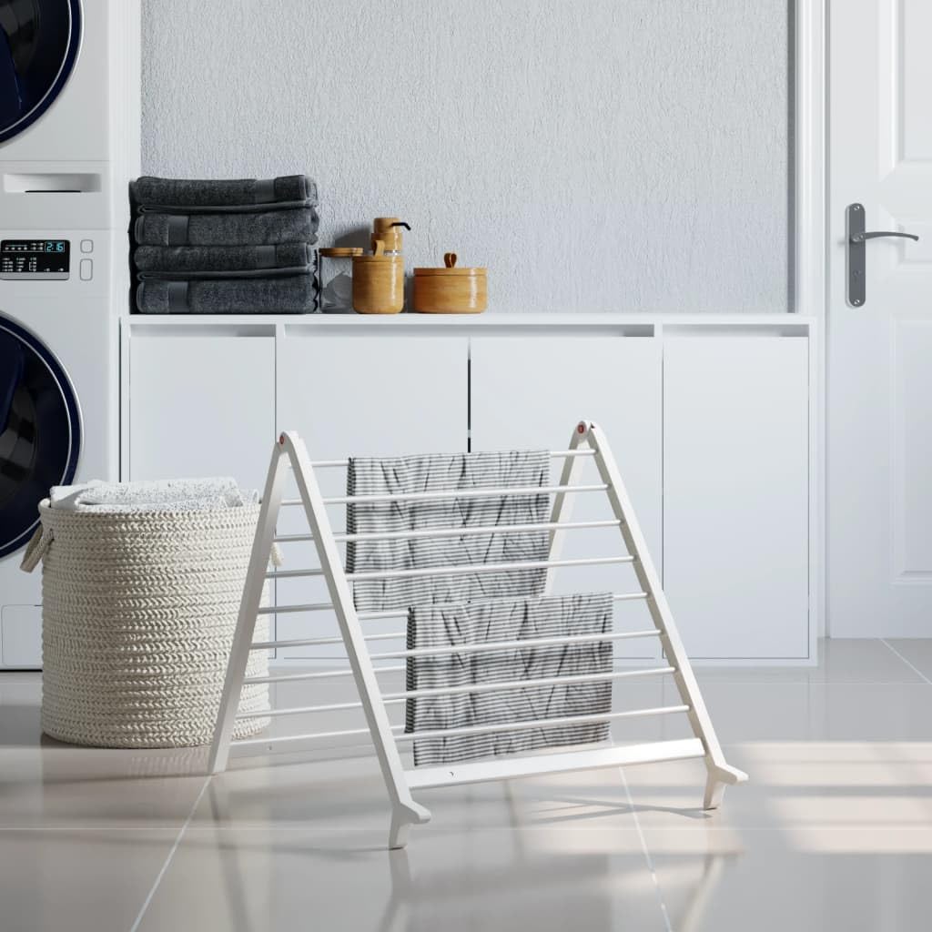 vidaXL Wäscheständer für Badewanne Ausziehbar, Wäscheständer mit Aluminiumrahmen, Trockenständer für kleine Räume, Wäschetrockenständer Wäschetrockner, Aluminium