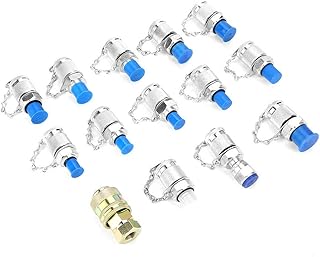 Hydraulic Test Adapter, 14pcs Hydraulic Pressure Test Point Testing Coupling Adapter Set Coupling Kit Testing Coupling Adapter Set for Hydraulic System