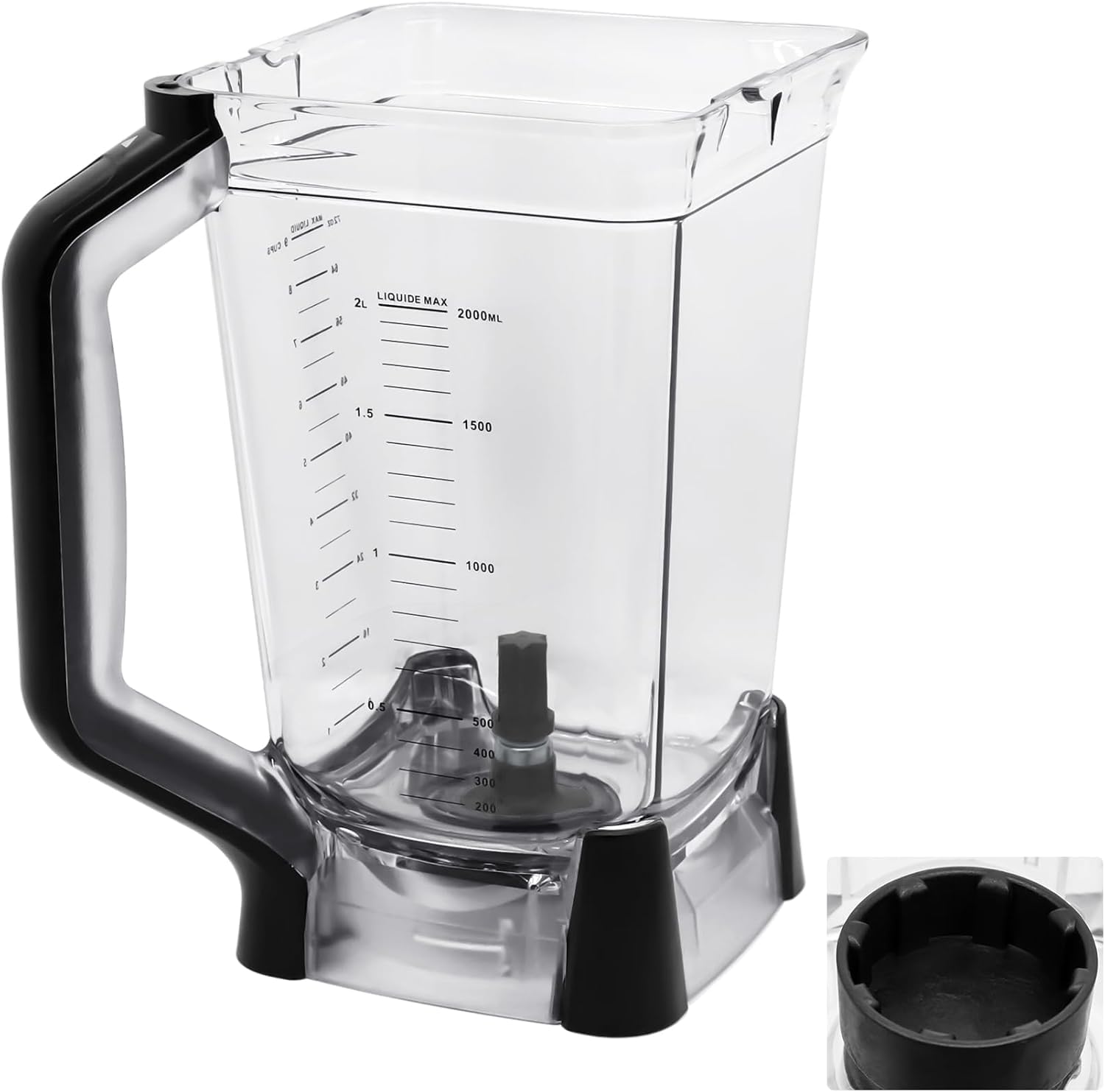 Replacement 72 oz XL Pitcher Compatible with Ninja BL660 BL740 Blenders Professional NEW MODEL(NOT FOR OLD MODEL),72oz Crushing Pitcher Replacement for Ninja BL660A BL660W BL663CO BL740C