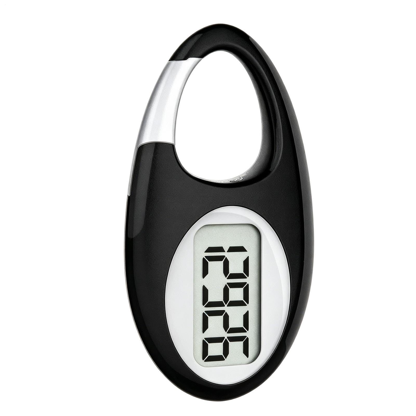 Podómetro para caminar con mosquetón para evitar perder el control de pasos 8