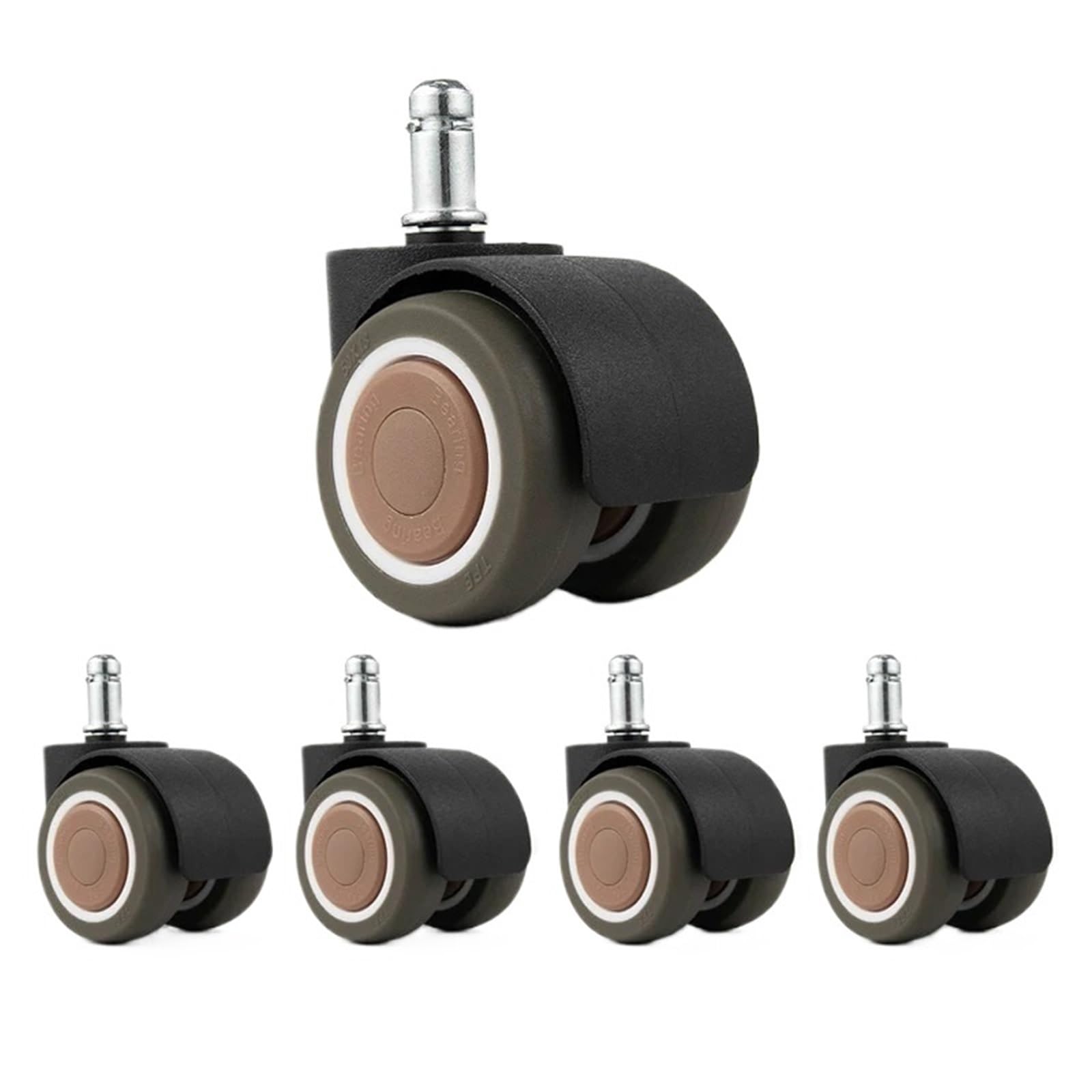 5 pezzi ruote universali for sedie mute da 2 pollici di ricambio for ufficio for mobili in gomma morbida Per Casa e Ufficio