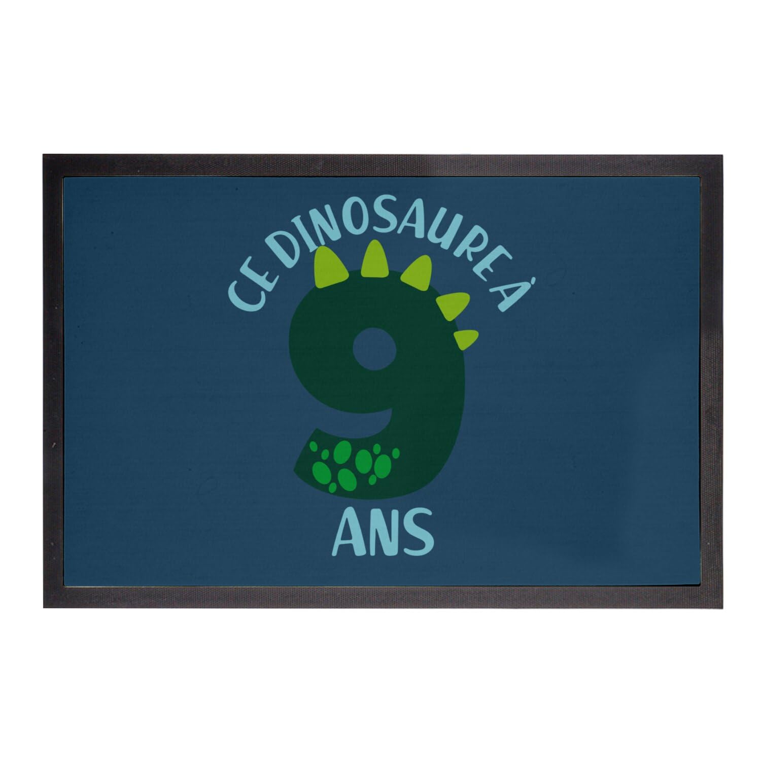 Paillasson Bleu Dinosaure 9 Ans : Fini la saleté dans la chambre enfant