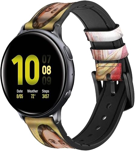CA0100 Jesus - Correa de cuero y silicona para reloj inteligente Samsung Galaxy Watch 3, Gear S3 Modelos Gear S3 Frontier Gear S3 Classic Size