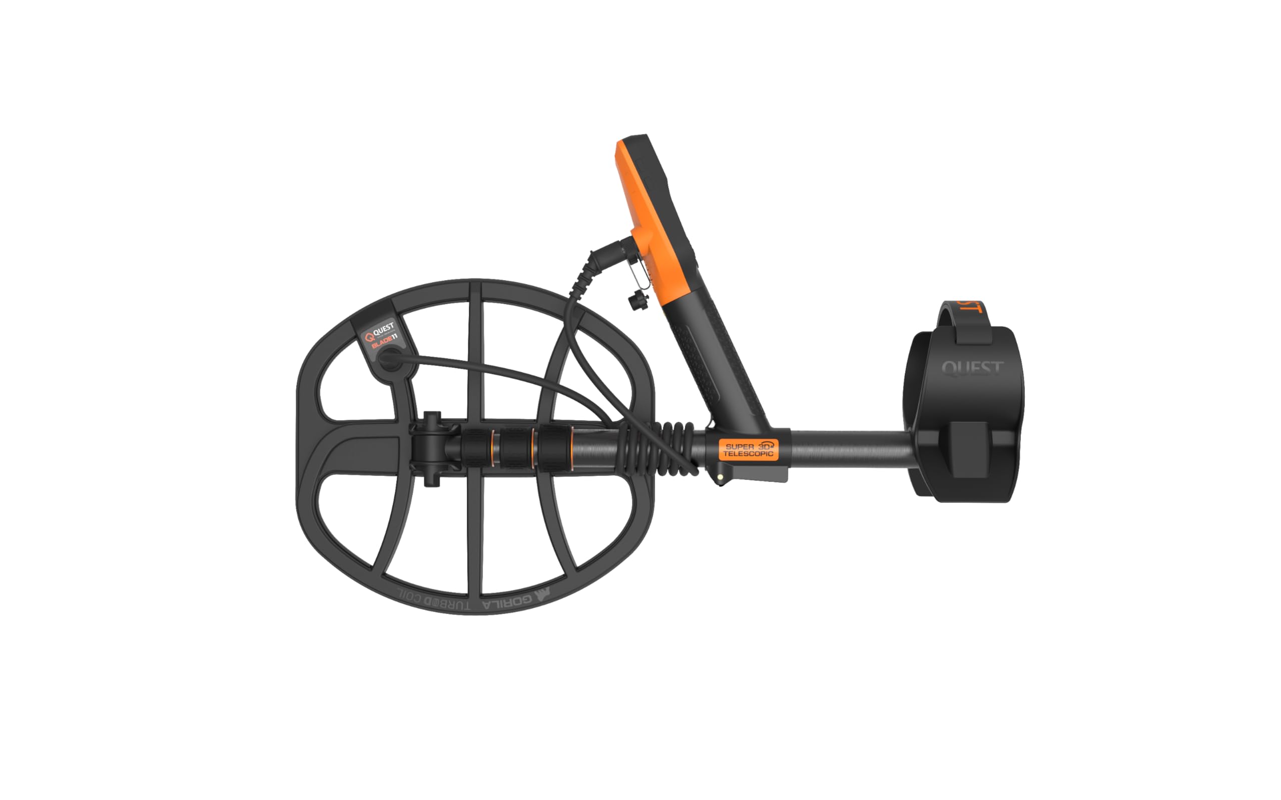 Quest X10 IDmaxx Profi Metalldetektor, Blade11 wasserdichte Suchspule, TurboD, Eingebauter USB-C Wiederaufladbarer Akku, Metallsuchgerät