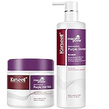 Le shampooing violet et masque capillaire professionnel Karseell neutralise les tons laiton et jaune