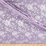 Rose Satin Jaquard Lavender, Fabric by the Yard