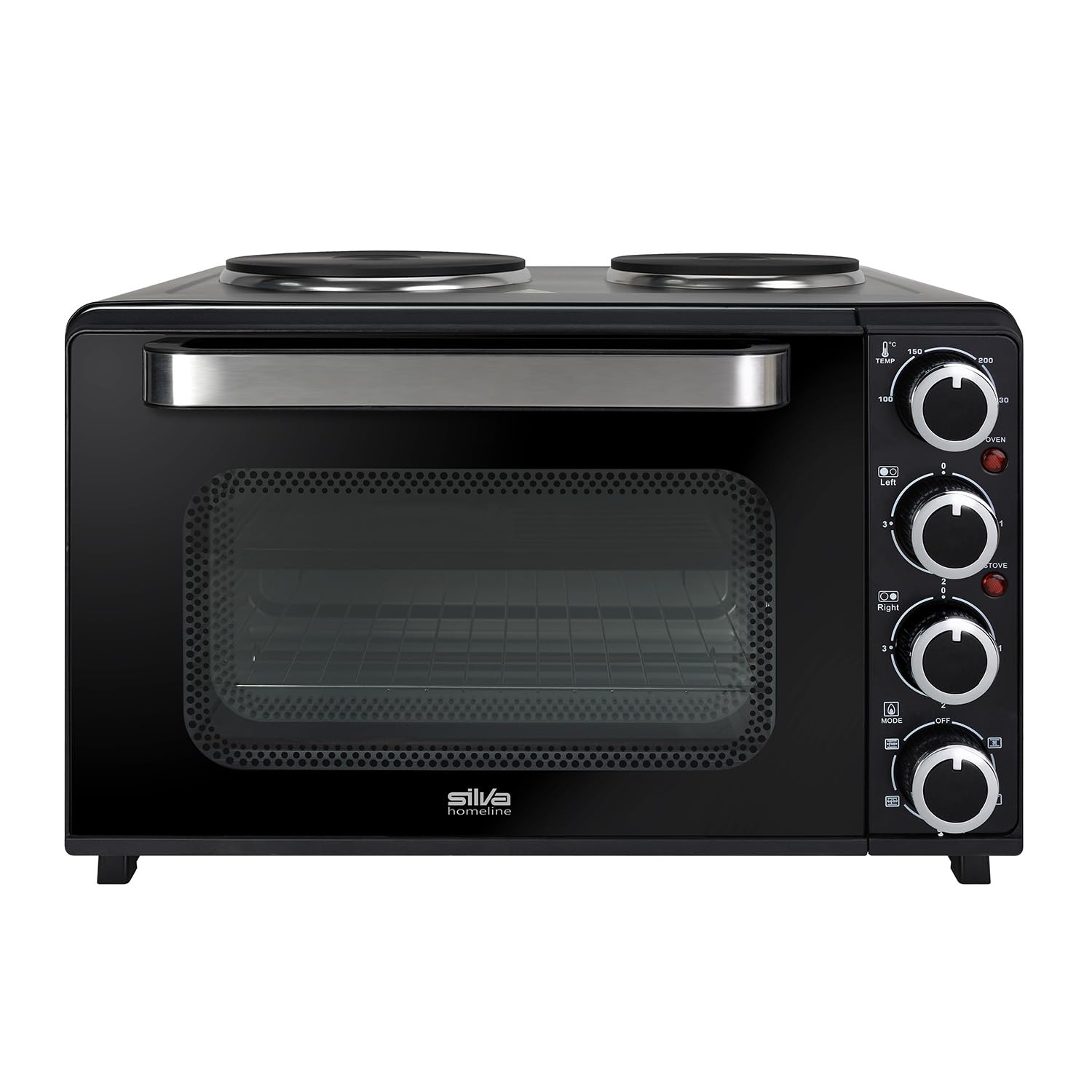 Silva Schneider Kleinküche KK 3200 3200 W chaleur tournante 30 L tube 1600 W 2 plaques cuisson pierre à pizza