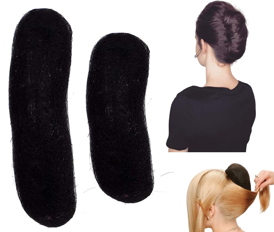 Ekan 2 Piece Hair Padding Styling Tool Bun Maker, Easy Fast Snap-And-Roll Bun Hair Tool Perfect For Mini Buns Thin Hair Original Updo Bun Donut Hair Shaper Hair Puff/Juda Maker Kids Women