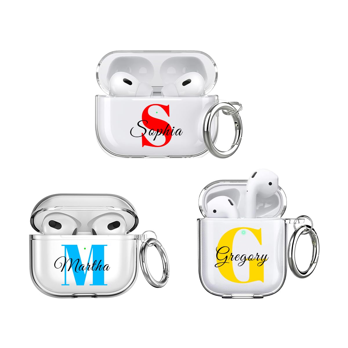 Amazon.com: Name Initials Case for AirPods Pro 3 2025 with