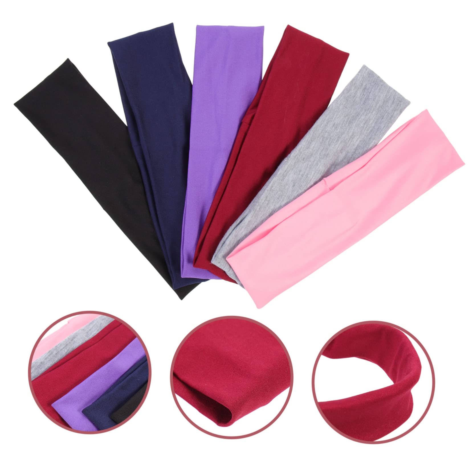 Sosoport 3 Set Di Fasce Sportive Per Ragazze Fascia Antisudore Per Donne Fascia Antisudore Elastica Per Yoga Fascia Antisudore Traspirante Per Fitness 6 Pezzi*3