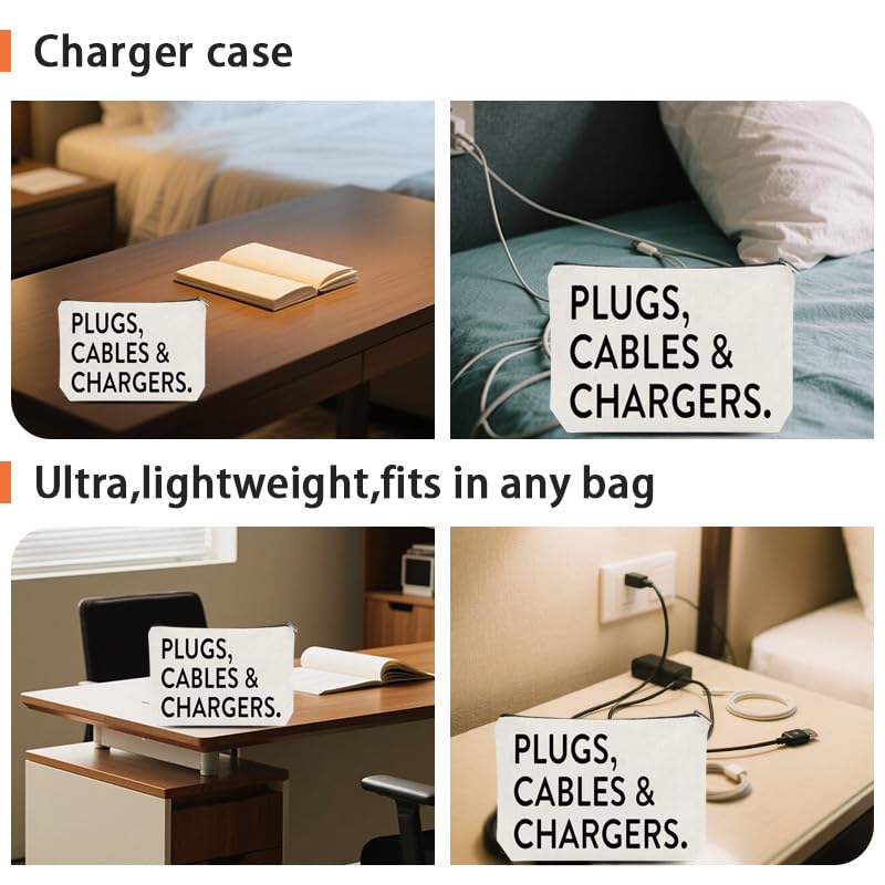 ShiQiao Travel Cable Organizer Bag with Silicone Ties - Tangle-Free Storage - Image 4