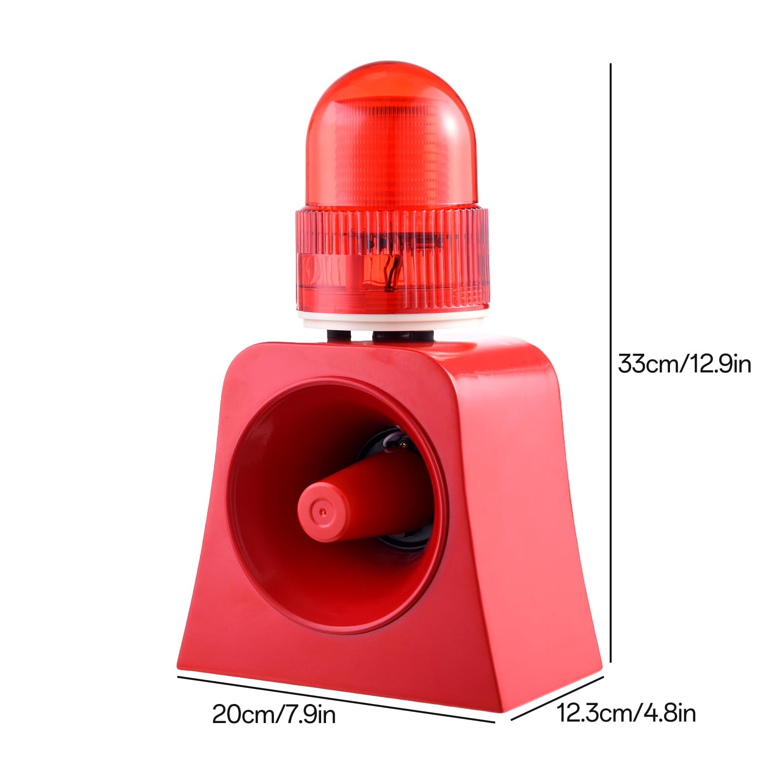 Siren Light with Sound, 120 dB Industrial Warning Light, Versatile Loud Alarm Siren, Energy Saving Warning Light for Overhead Cranes, Metallurgy, Ports