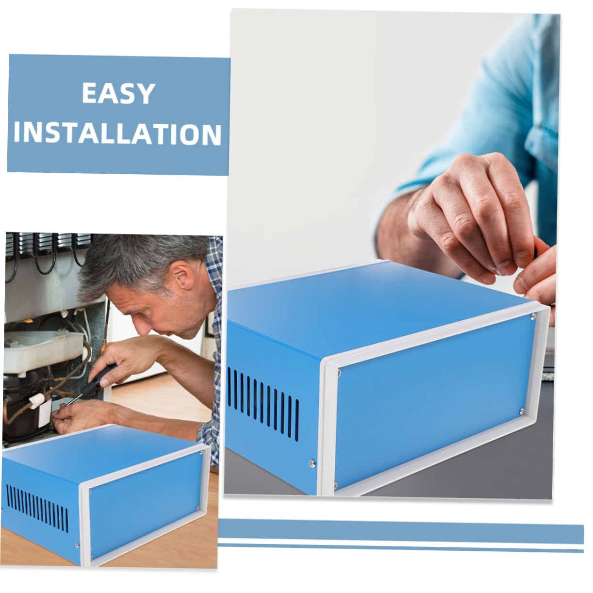 Uonlytech Scatola Elettrica in Metallo Resistente Serraggio a Vite, Facile da Installare, per Derivazione Elettronica in Stazioni Metropolitane e Aeroporti