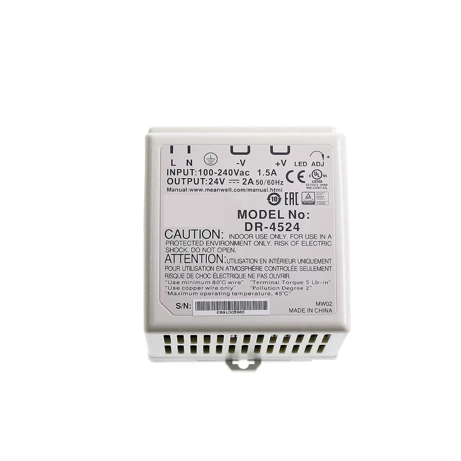 Alimentation à découpage DR-15-15 stable et compacte pour tension 15V constante