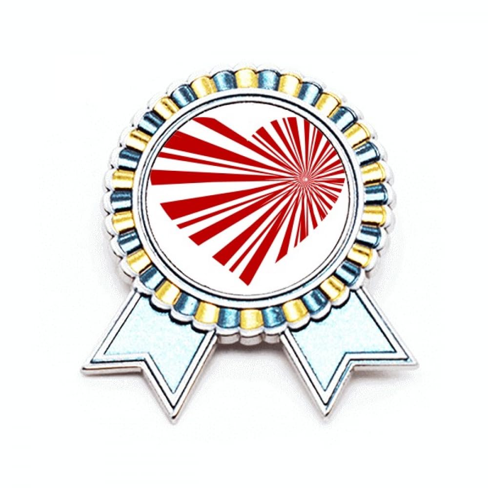 Broche rouge en forme de cœur M en métal pour la Saint-Valentin - 4