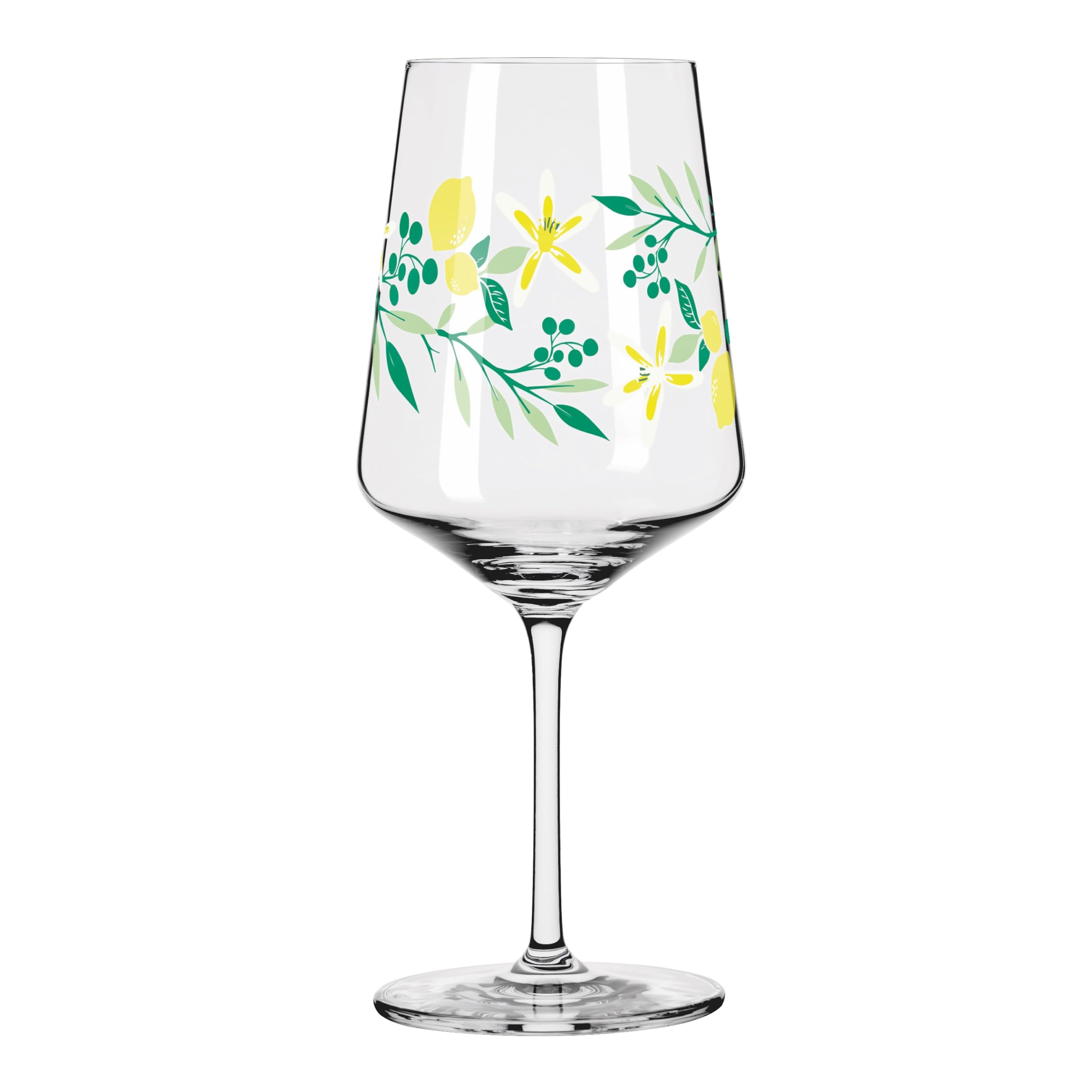 RITZENHOFF 6041004 - Set di bicchieri da aperitivo da 500 ml, serie Sommerau, per spruzzatura o Schorle, motivo limone, made in Germany, verde, giallo, viola