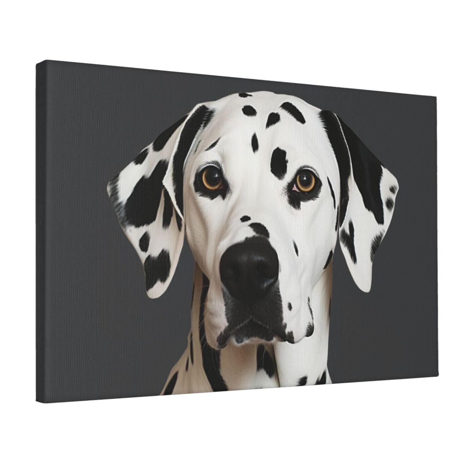 KLOPH Dalmatian Canvas Wall Art for Living Room 12"x18" Modern Artwork Painting for Bathroom Hanging Canvas Prints Aesthetic Wallart for Bedroom Kitchen Office Wall Decor