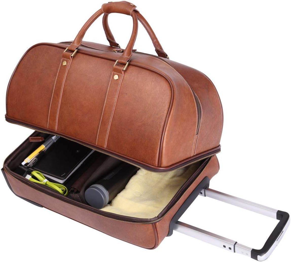 Leathario Leather Luggage travel duffle bag weekend