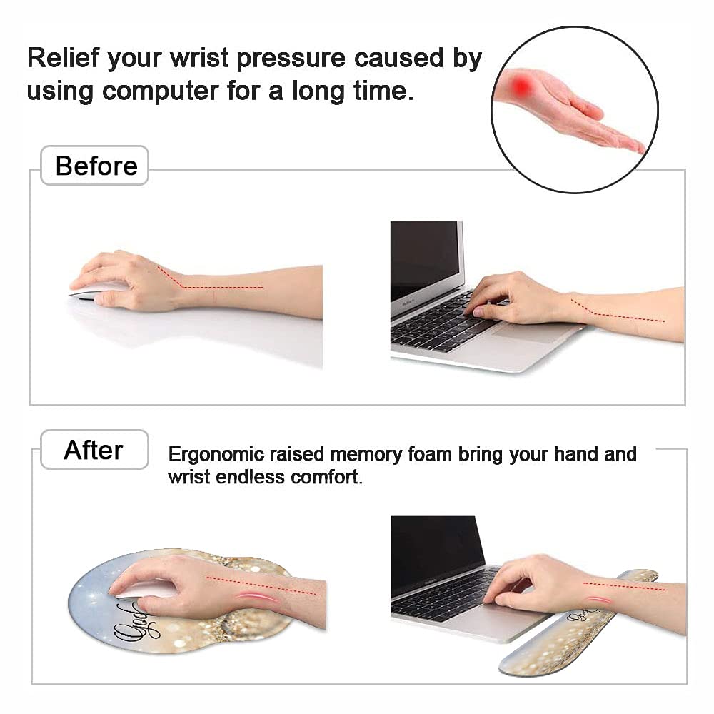 Tapis Souris Ergonomique Avec Repose-poignet - Soulagement Douleur Canal Carpien