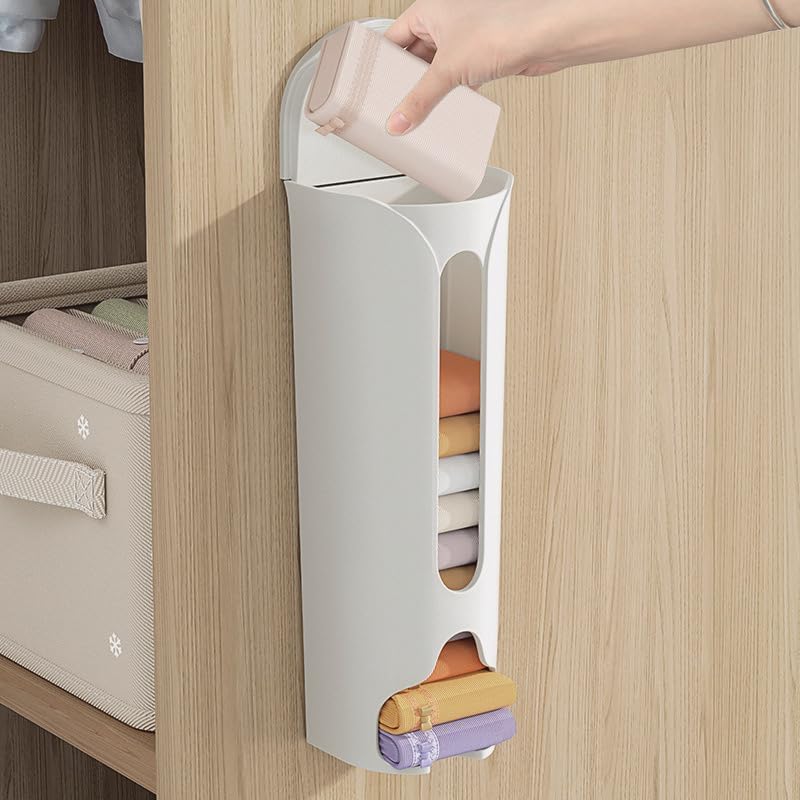 Riyanshi enterprise Wall Hanging Garbage Bag Storage Box – Plastic Trash Bag Dispenser for Kitchen & Bathroom – Space-Saving Organizer Rack for Closet, Drawer, and More – 1 Count-image-23