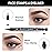 evpct 1Pcs Black Colored Winged Eyeliners Stamp, Black Moons Face Stamps Makeup Eyeliner Eye Stamp Liners Tool Set Kit for Women Waterproof, Wing Eyeliner Stamp Figures Tool Wingliner Shapes, 02