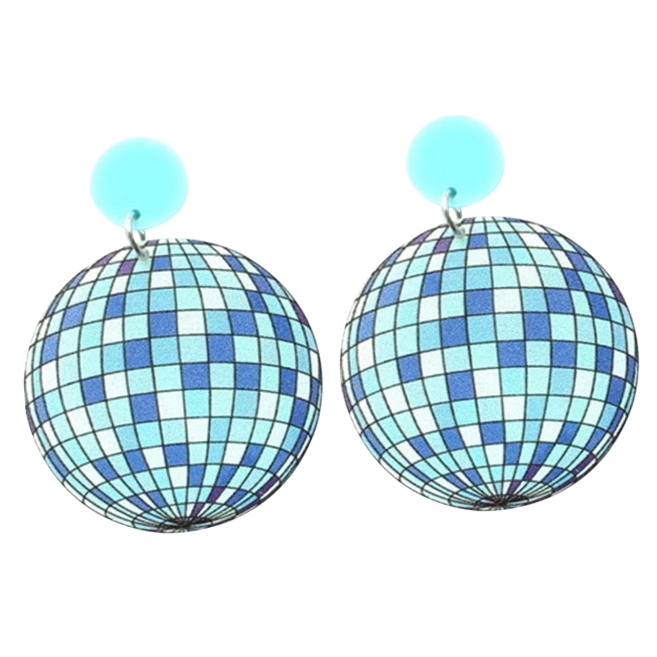 Boucles d'oreilles disco en acrylique de qualité supérieure au design géométrique moderne