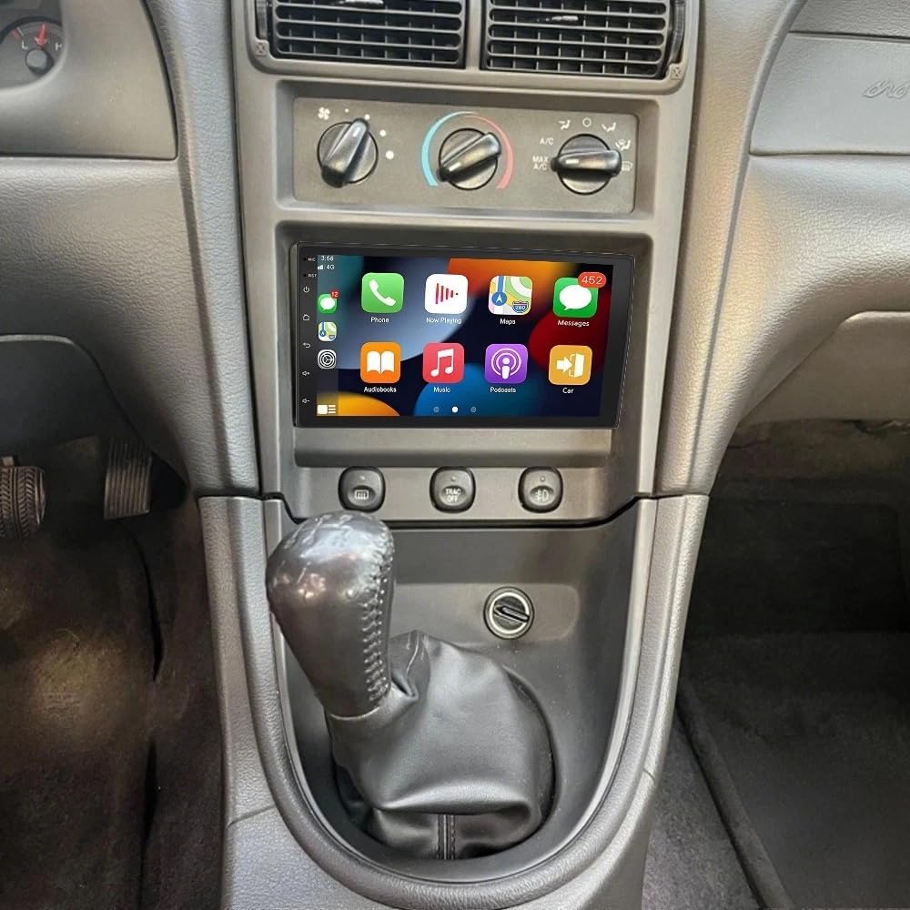 Car Radio Stereo for Ford Mustang 2001-2004 with CarPlay Android Auto, 7 Inch HD Touchscreen Radio Android 13 AHD Camera/Bluetooth/GPS/MIC 2GB +32GB Car Radio Receiver