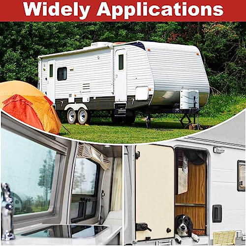 Image of 10 Ft RV Camper Window Seal Kit - 1 /2 inch x 1 /4 inch Rubber Trim Weatherstripping with Locking Gasket - Black