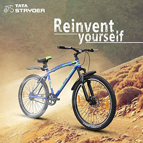 Image of TATA Stryder Harris 200 27.5 inch Wheel,Frame- 17 inch,Single Model Unisex-Blue,Non Gear Cycle Rear V-Brake & Front Disc Brake Sports Light Weight Freeride /Road Bike