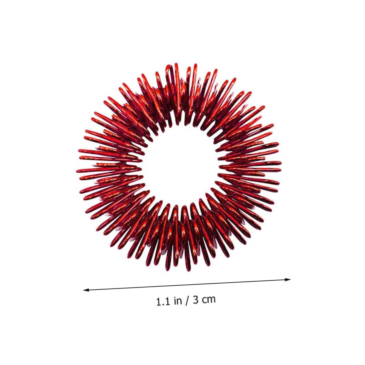 COLLBATH 2sets Relief Finger Massage Ring Acupressure Reducer Toy for Adults Boys and Girls 6pcs*2