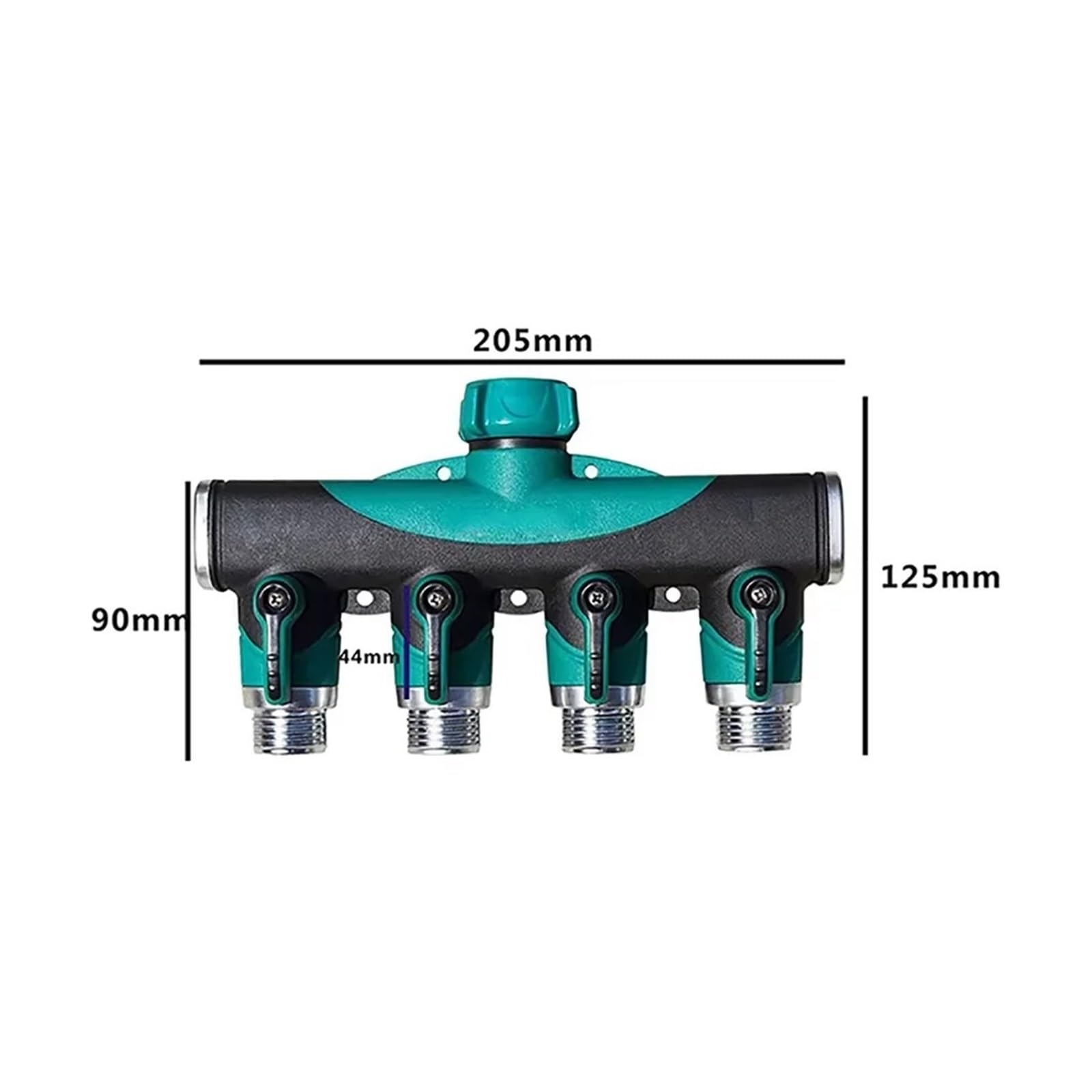 Connettore for rubinetto a 4 vie Splitter for tubo da giardino 3/4'' Irrigazione a goccia in plastica agricola(Eu)