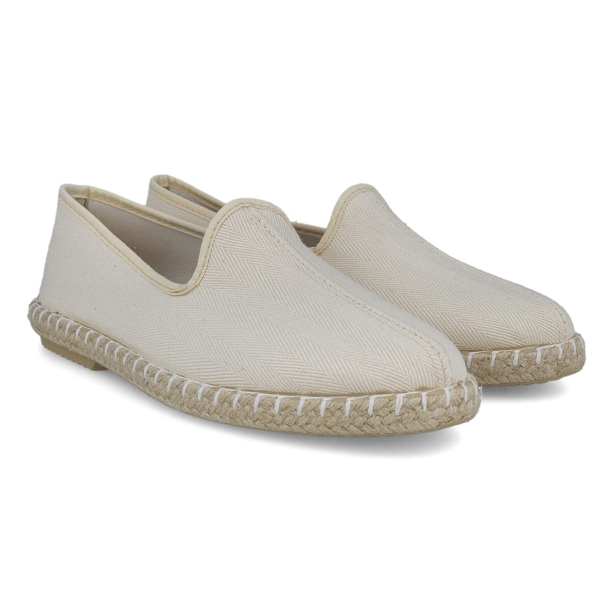 Espadrillas Basse da Uomo a Spuntone Spina di Pesce. Pantofole Estive. Brasiliano per Uomo. Suola di Iuta e Gomma. Blu Beige Kaki