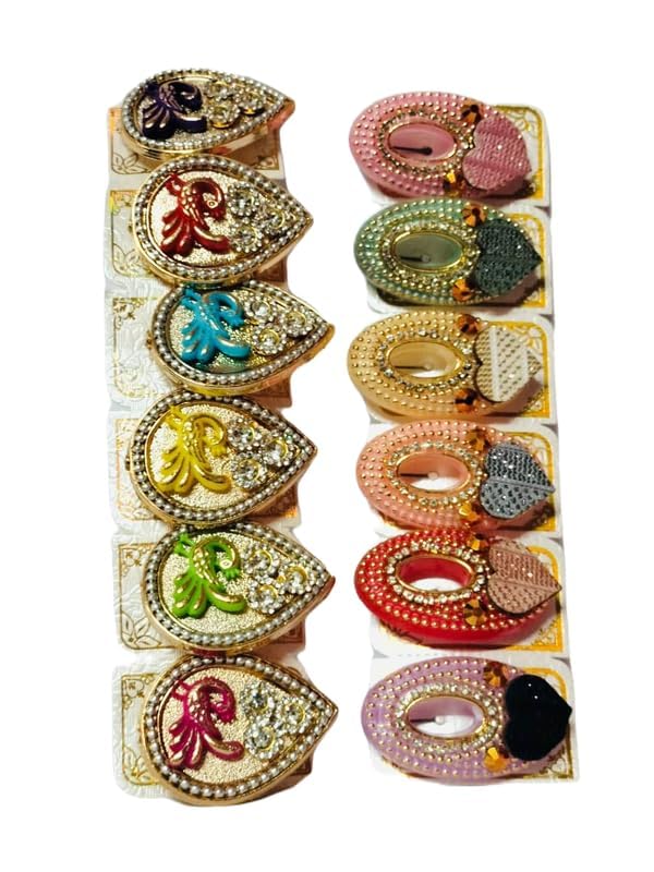 Saree Pins Combo, Saree Brooch Multicolored - Random Model - Pack of 2-image-32