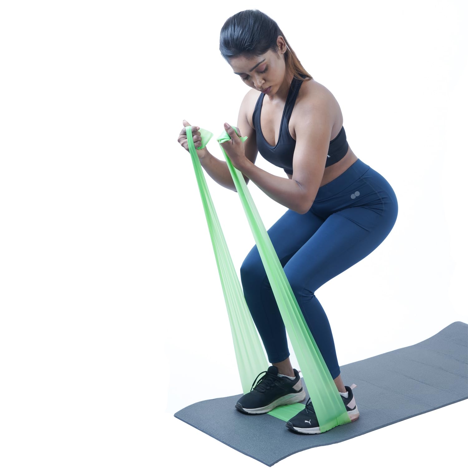 Qfitpro Elastic Resistance Band for Women - 1.5 Meters, Best Fitness Exercise Equipment for Home, Physiotherapy, Pilates, Calisthenics (Green) (B0DD414MG6) Amazon Price History, Amazon Price Tracker