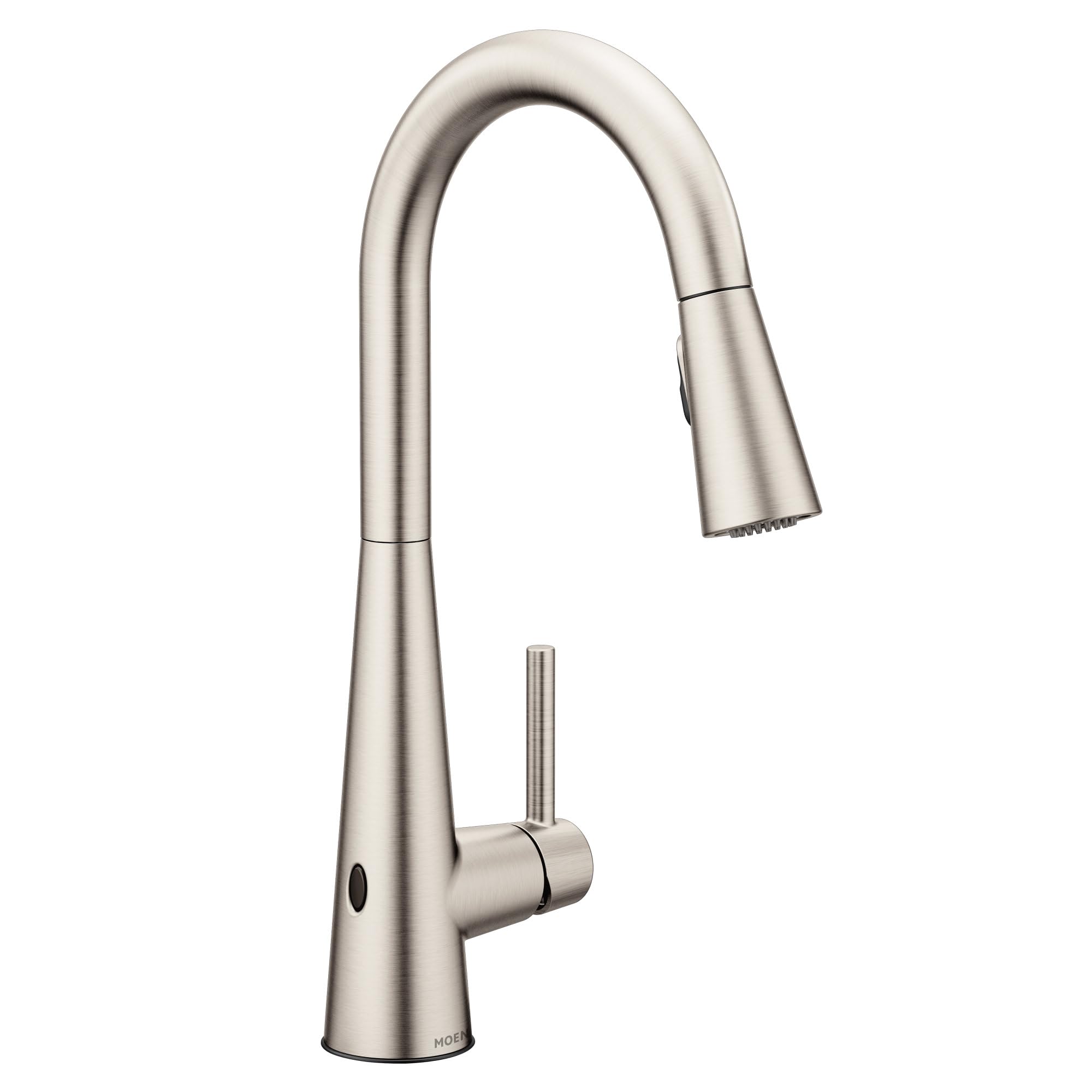 MoenSleek Spot Resist Stainless Motionsense Wave Sensor Touchless One-Handle High Arc Pulldown Modern Kitchen Faucet Featuring Power Clean, 7864EWSRS