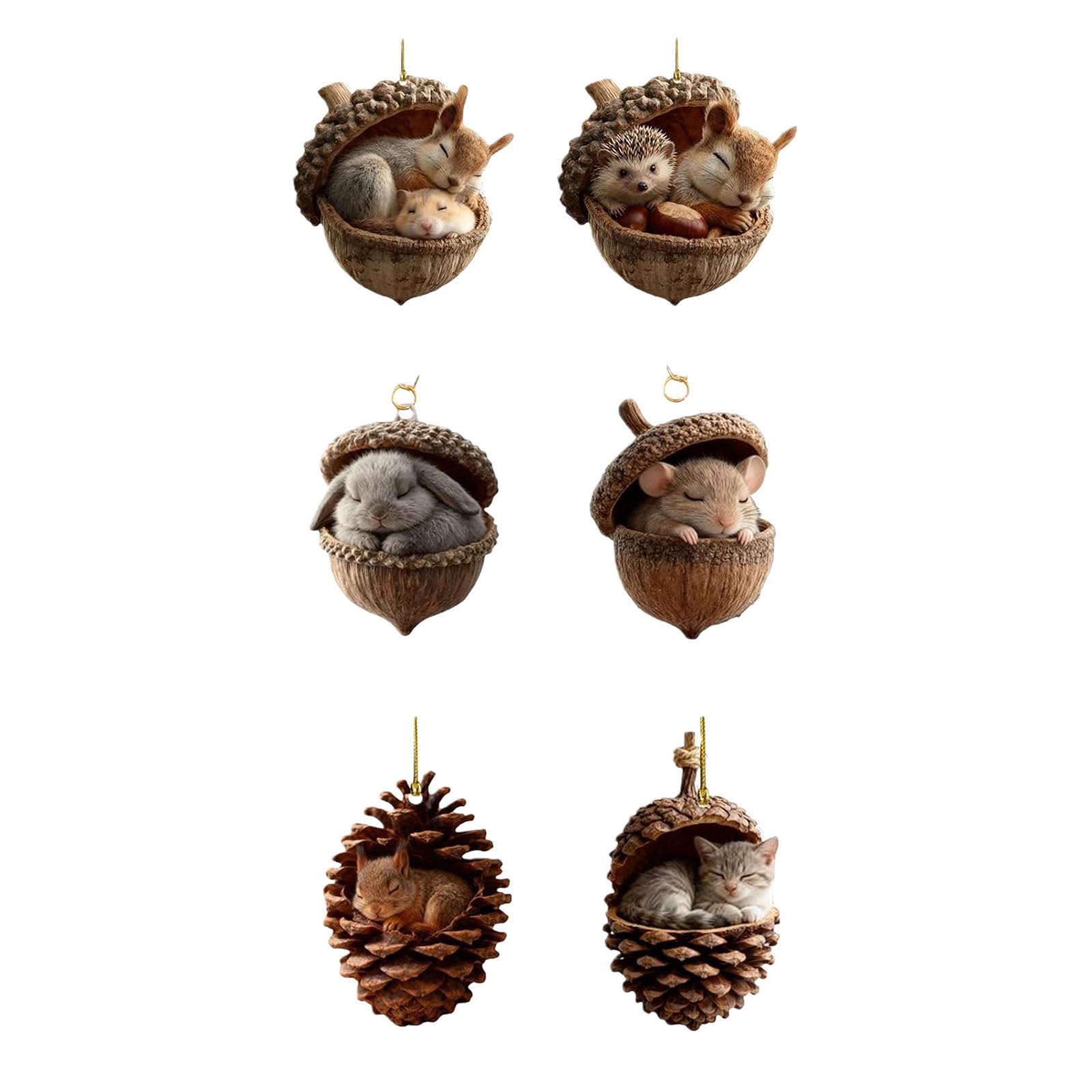 Jazuaiao Nut Hangers with Lovely Animal Themes Easy to Use Seasonal Celebration Decor Party Decors