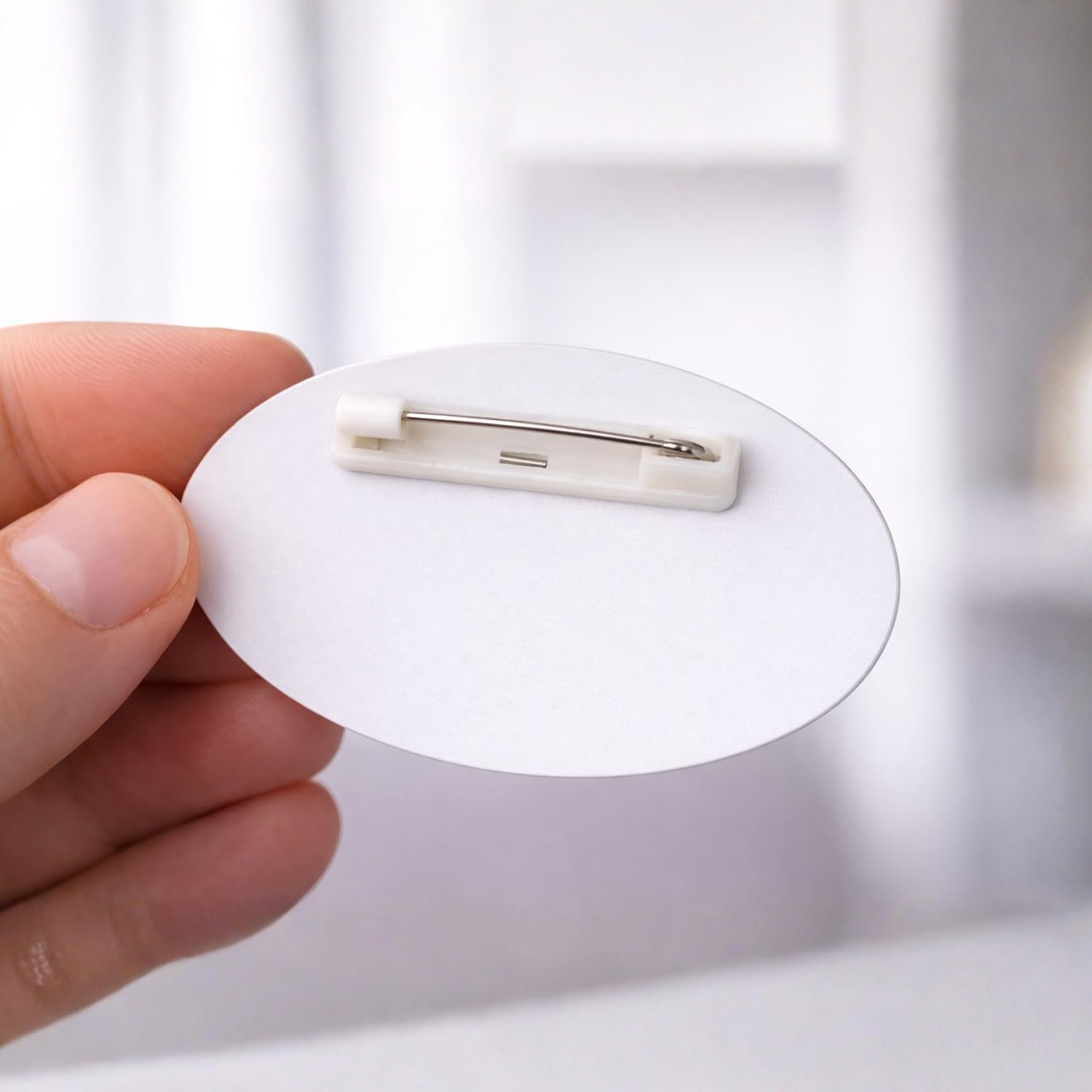 10 Spille Di Sicurezza Auto-adesive Da 22 Mm - Colore Bianco - Nuove